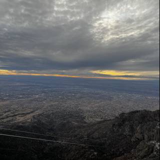 An Aerial View of Albuquerque at Sunset