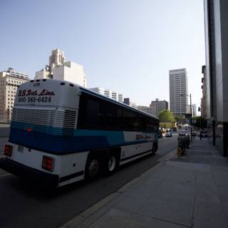 Tour Bus in the Urban Metropolis