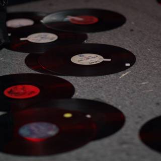 A Collection of Black and Red Vinyl Records