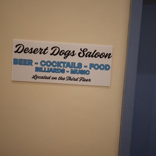 Desert Dogs Saloon Sign on Third Floor