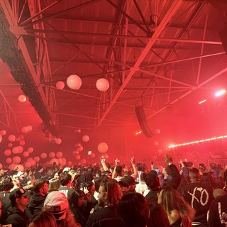 Skrillex Concert in Full Bloom with Red Lighting