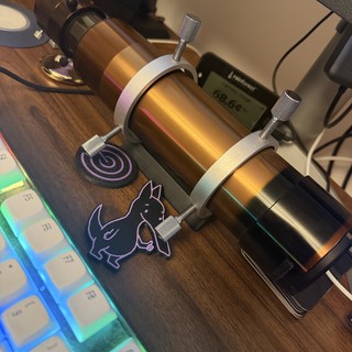 Amateur Astronomy Setup with Telescope and Digital Equipment