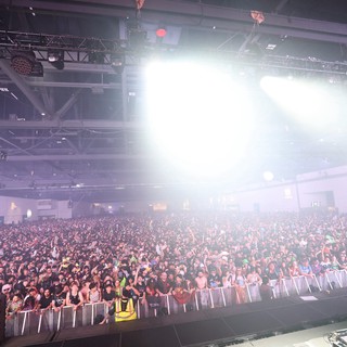 Massive Electronic Music Festival Crowd Fills Convention Hall