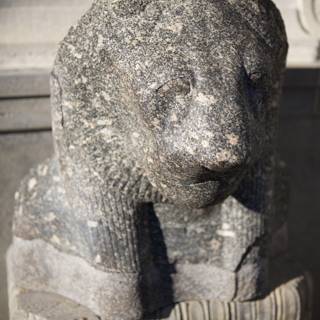 Majestic Stone Bear Statue in Hearst Castle