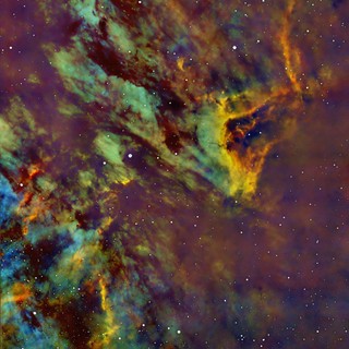 IC 5070 Pelican Nebula in Narrowband SHO Palette