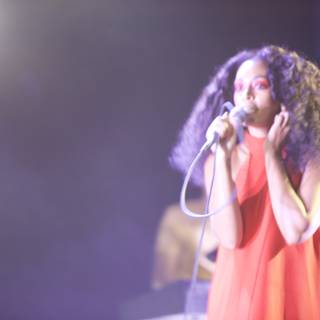 Solo Performance in Red Dress