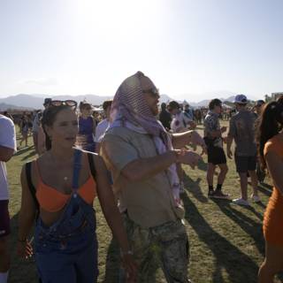 Sunset Stride: A Vibrant Scene at Coachella 2024