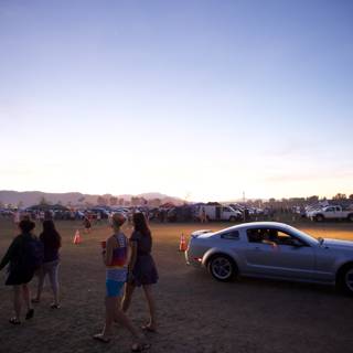 Sunset Meet-Up with Sports Cars
