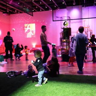 Children at Baby Rave Interactive Art Installation