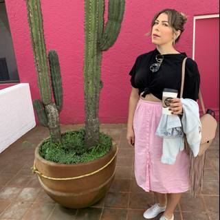 Pink Skirt and Cactus
