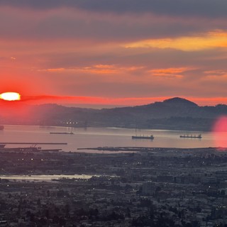 Sunset Over San Francisco Bay from East Bay Hills