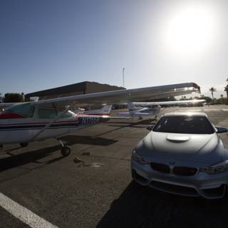 A BMW and an Airliner