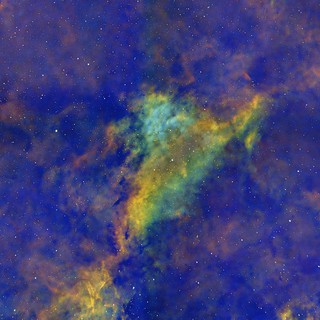 IC1318A Nebula in Cygnus - Narrowband SHO Palette