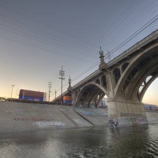 Graffiti on Freeway Overpass Bridge