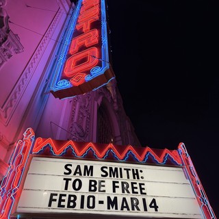 Vintage Art Deco Theater Marquee at Night