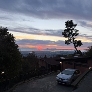Sunset Over San Francisco Bay from Oakland Hills