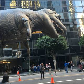 Flying Dinosaur in the City