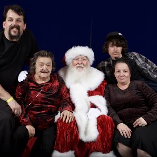 Family Christmas Photo with Santa Claus