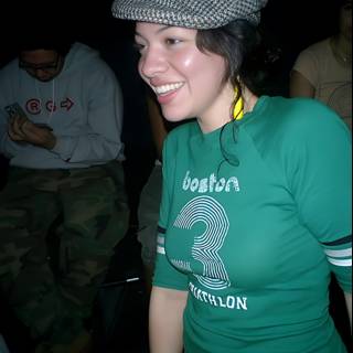 Green Shirt and Stylish Hat