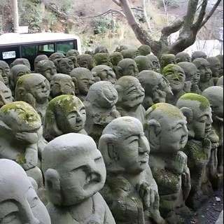 Row of Stone Statues
