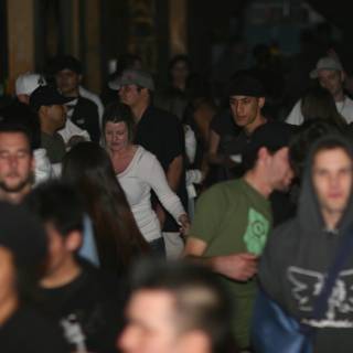 Urban Nightlife: A Crowd on the Move