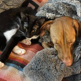 Feline and Canine Nap Buddies