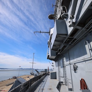 USS Hornet Aircraft Carrier Flight Deck Walkway View