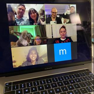 Virtual Meeting on a Laptop