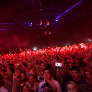 Red Lights and a Crowd at Coachella