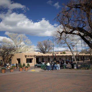 Historic Santa Fe Plaza on a Sunny Afternoon