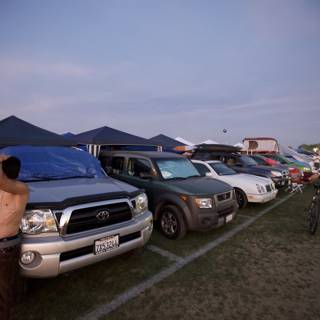 Antonio Greger's Sports Car and Tent at Coachella
