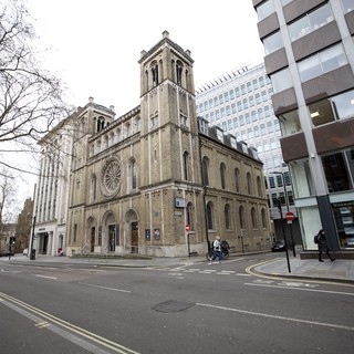 Historic Church Amid Modern London Architecture