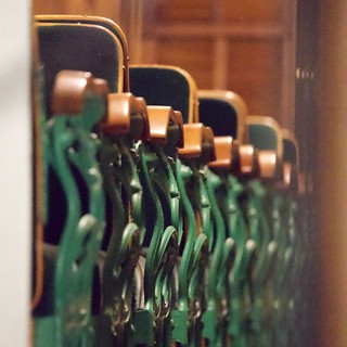 Folded Green Theater Seats in Historic Sacramento Venue