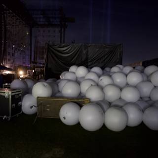 Balloon Sphere Illuminates Coachella Night Sky