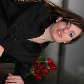 Penelope Seated with Red Roses on Valentine's Day
