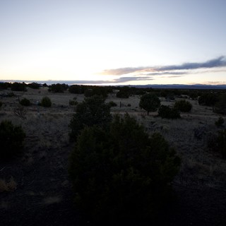 Desert Twilight Over New Mexico Landscape