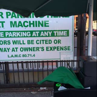 Parking Machine in Front of Canopy