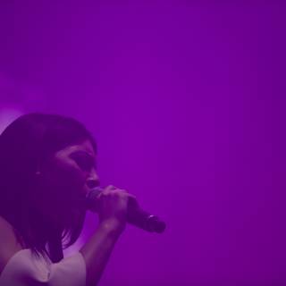 Solo Performance under Purple Lights