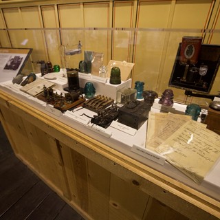 Vintage Telegraph and Communication Equipment Museum Display