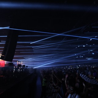 Laser Light Storm Over Wobbleland Festival Crowd