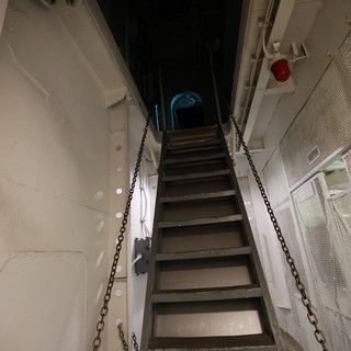 Steep Metal Stairway Aboard Historic USS Hornet