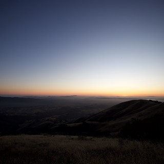 Golden Hour Fades Over California's Rolling Hills