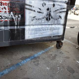 Graffiti Art on a Tin Trash Can