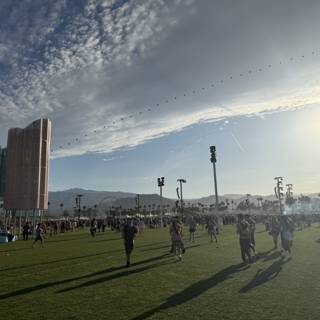 Sunlit Festival Scene