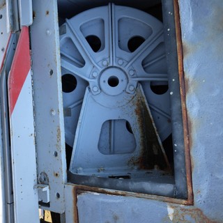 Historic Drive Wheel of USS Hornet Aircraft Carrier