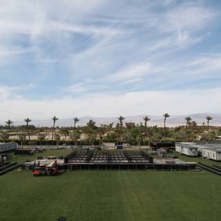 The Tractor and the Stage on the Coachella Field
