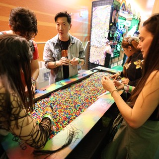 Festival Attendees Craft Kandi Bracelets at Wobbleland