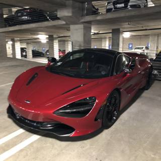 A Red Beauty in the Parking Garage