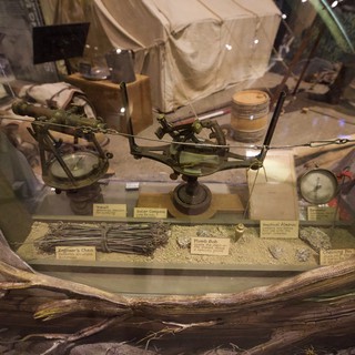 Historical Maritime Navigation Tools Museum Display