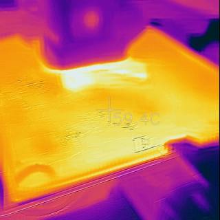 Thermal Image of a Purple Computer Screen in San Francisco